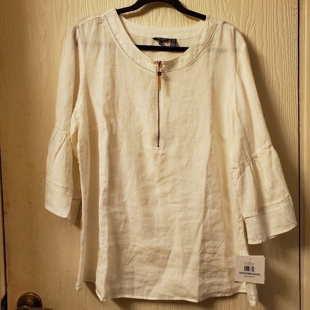 Ellen Tracy linen tunic
